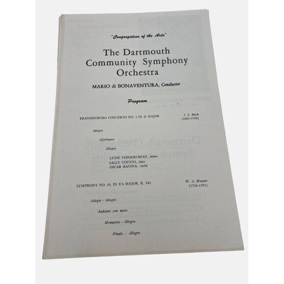 Large Lot Of 1960s Opera & Symphony Orchestra Programs Dartmouth, Vermont, NYC - Picture 7 of 7